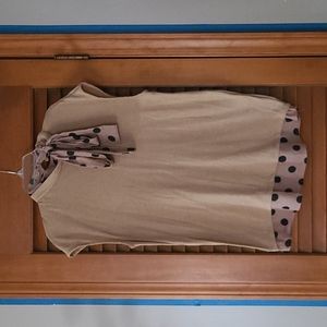 NY and Co medium, tan with polka dots